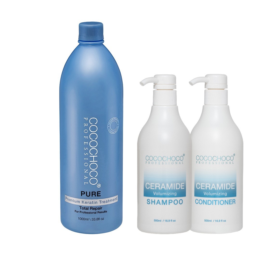 ❤❤ COCOCHOCO Pro PURE Keratin Hair Treatment 250ml + CLARIFYING SHAMPOO 400ml