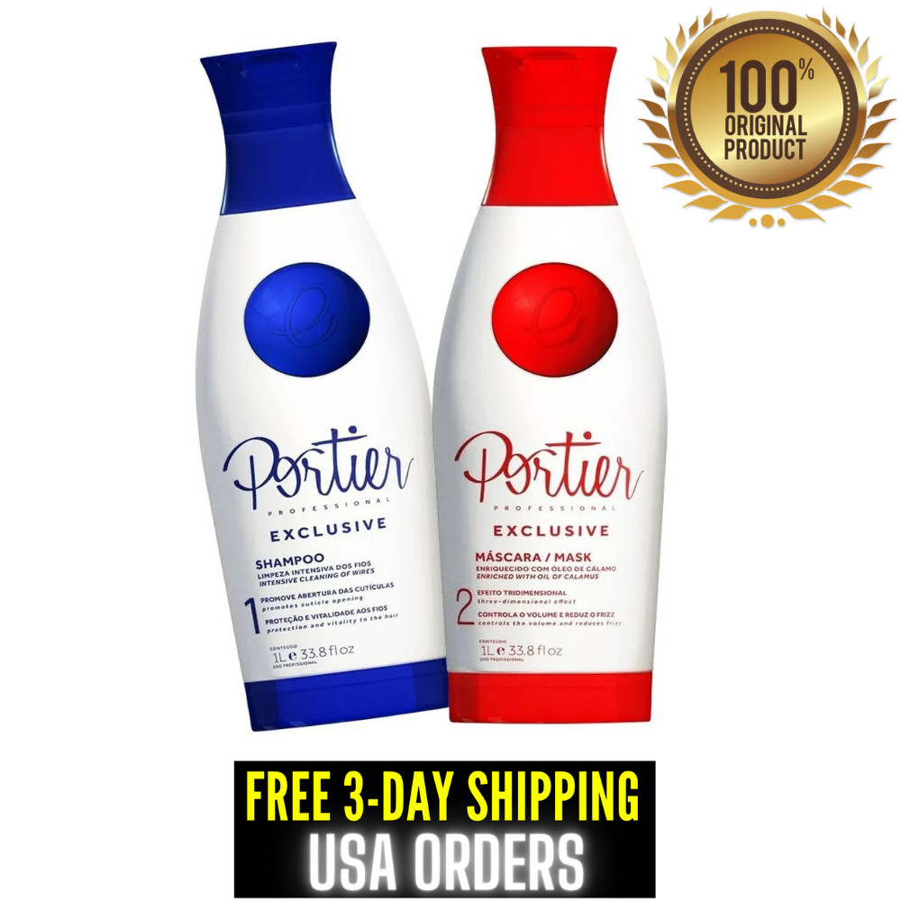 Portier Exclusive Straightening Progressive Brush Keratin Hair Treatment 2x 34oz