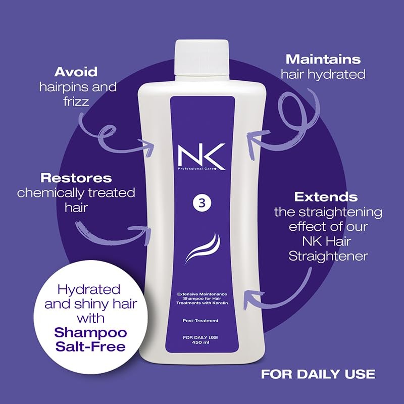 NK Sensitive Keratin Hair Straightening Treatment Vegan Formaldehyde Free.