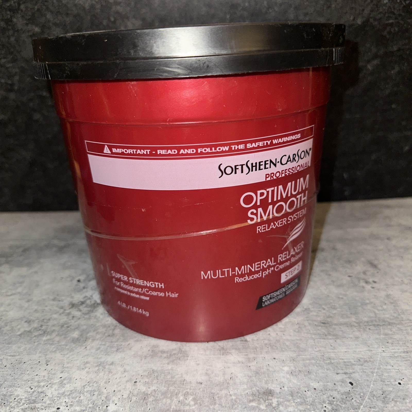 4 LBS SoftSheen Carson Optimum Smooth MultiMineral Relaxer SUPER Strength Step 2