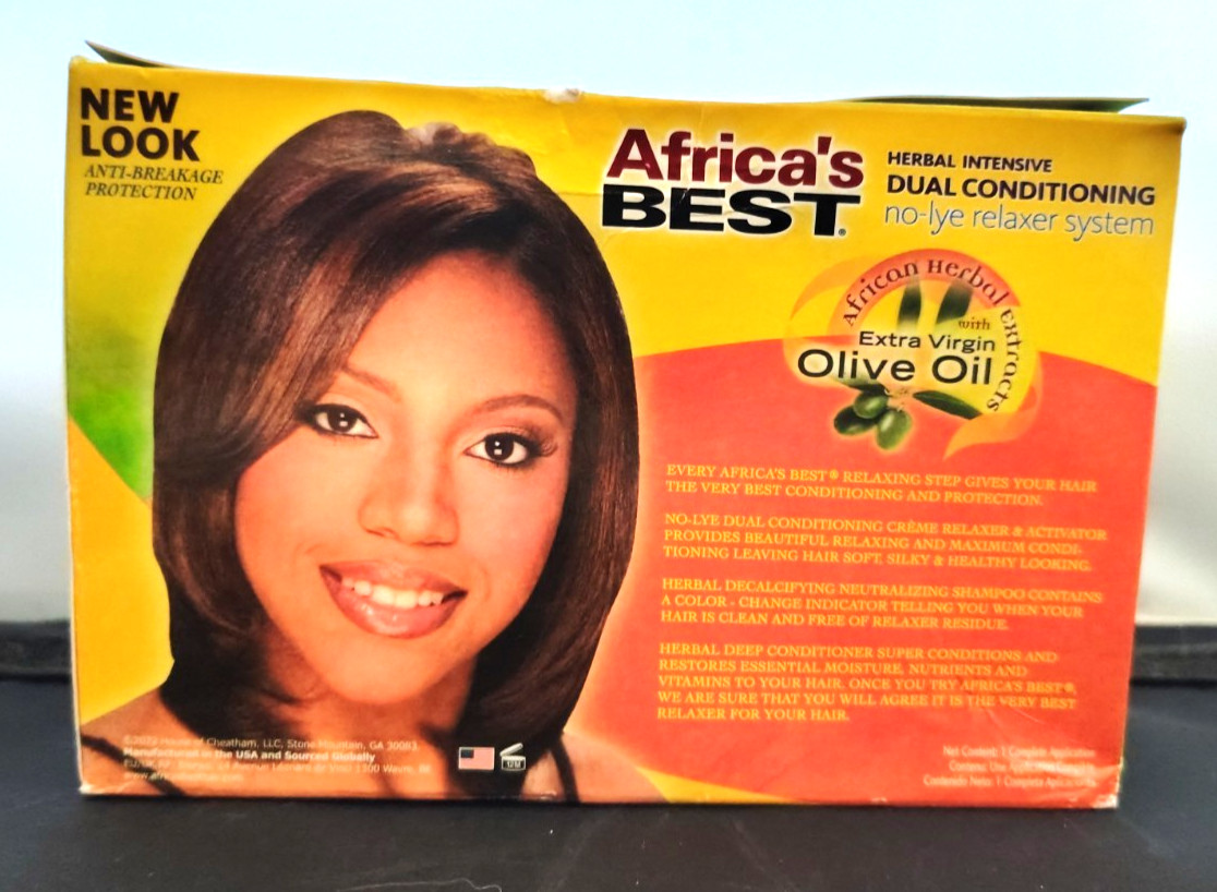 Africa’s Best /No-Lye Relaxer Kit, Dual conditioning, Herbal Intensive, Superior