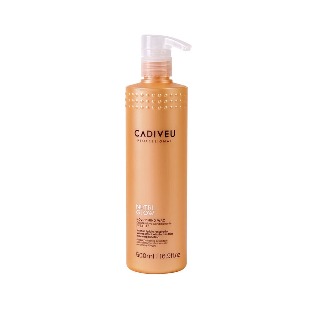 Cadiveu Nutri Glow Kit-Shampoo 980ml, Nutrition Mask 980ml, Nutrition Wax 500ml