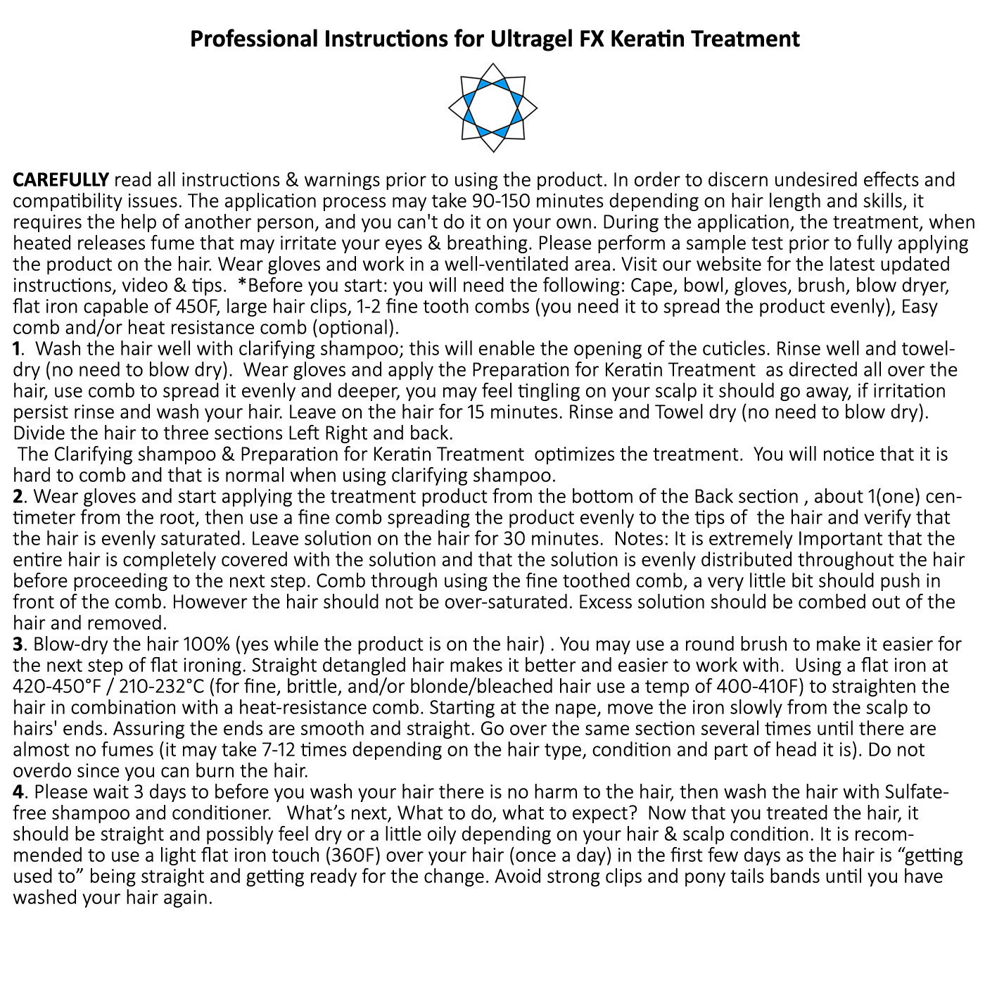 Brazilian keratin treatment Advanced UltraGel FX 120ml with Preparation Booster