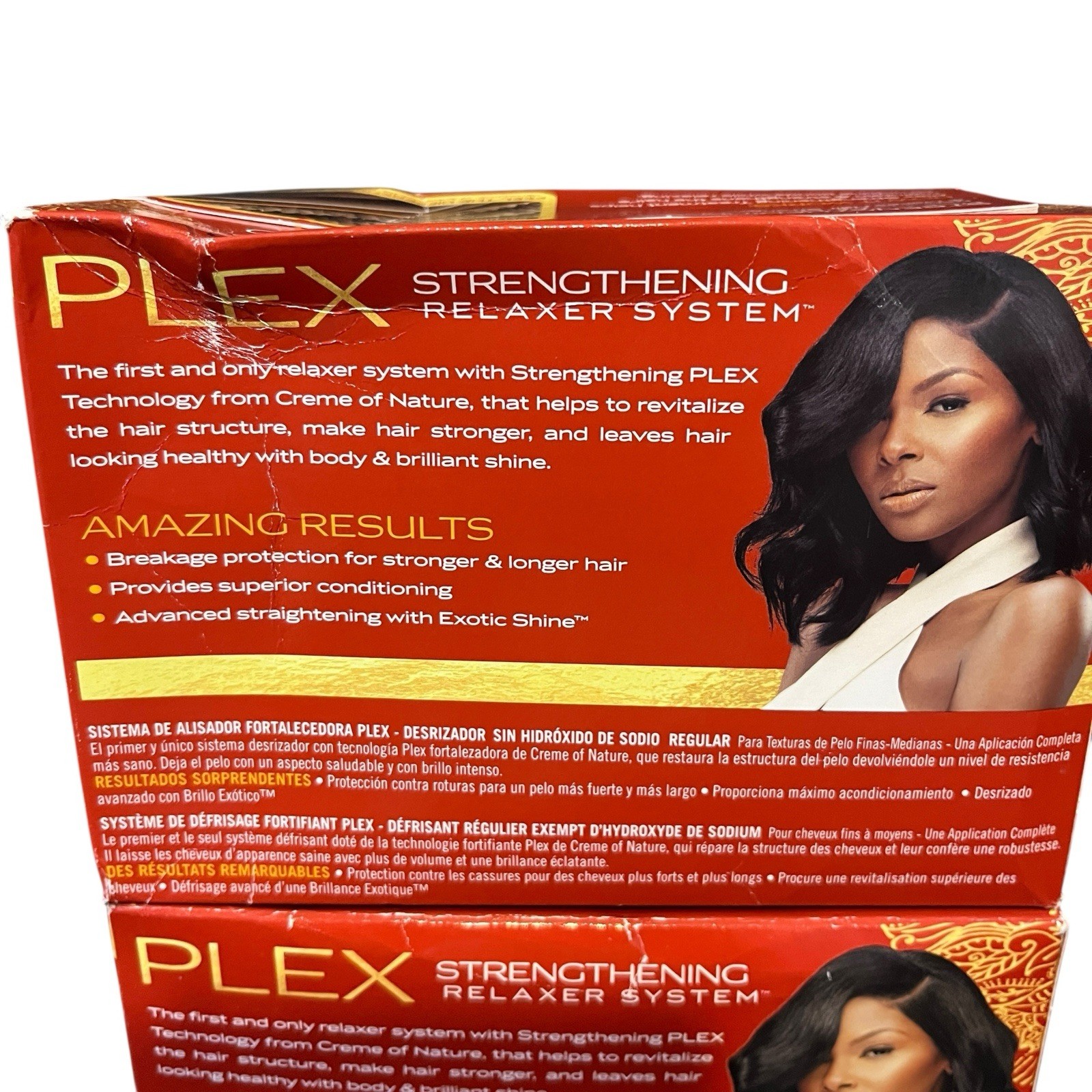 2X Creme of Nature Argan Oil Plex Strengthening Relaxer System No Lye Regular