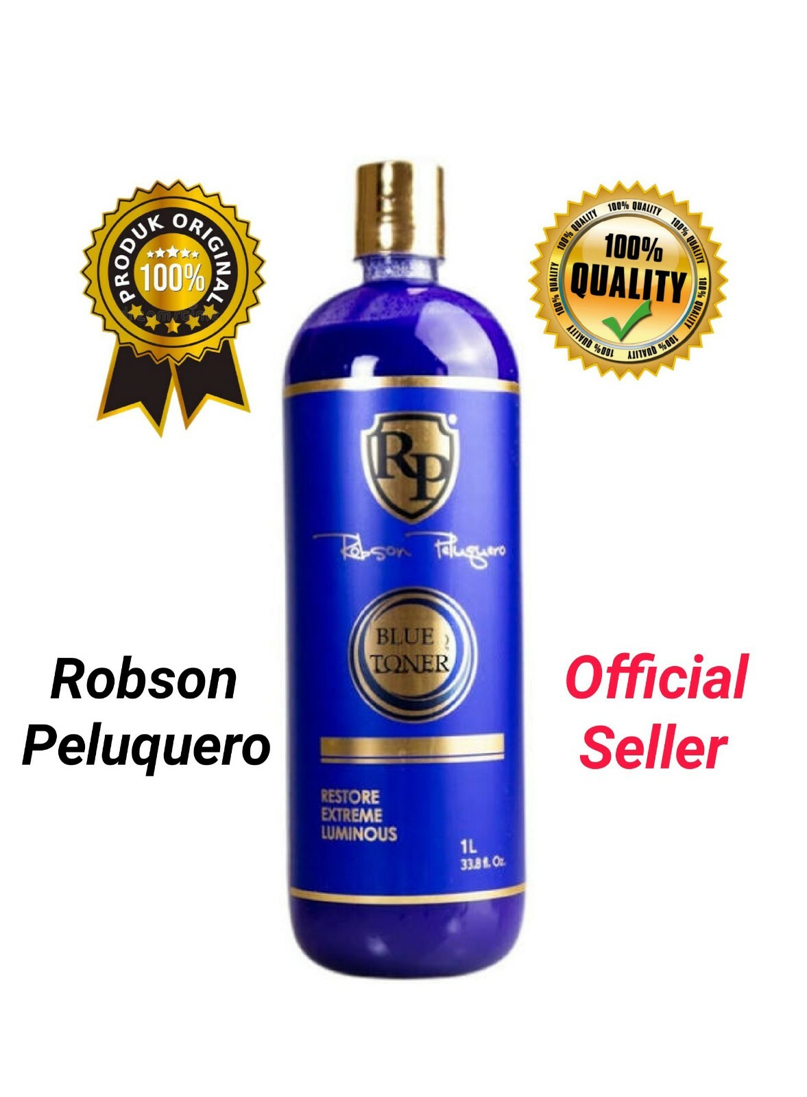 Robson Peluquero Blue Toner 1 LT Treatment Rp Pearl Luminous Hair Toning – 34 Oz