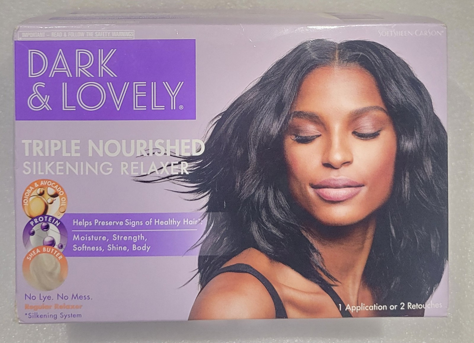 DARK & LOVELY Regular Triple Nourished Silkening Relaxer Preserves Healthy Hair