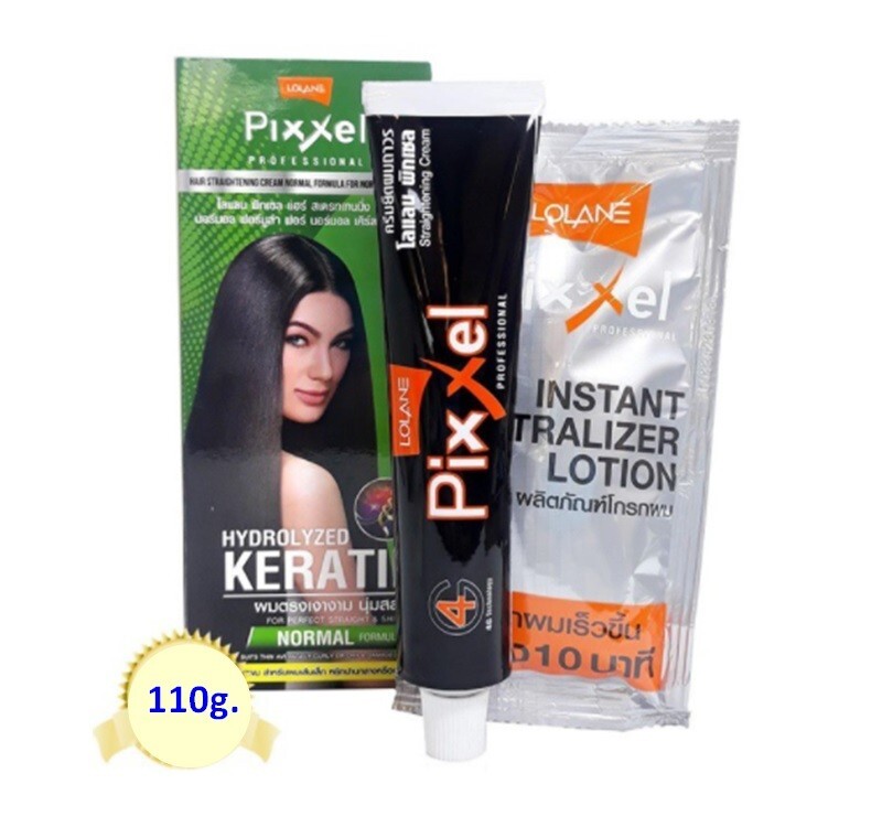 LOLANE PIXXEL Normal Formula Keratin Hair Straightening Cream 110g. Large Size