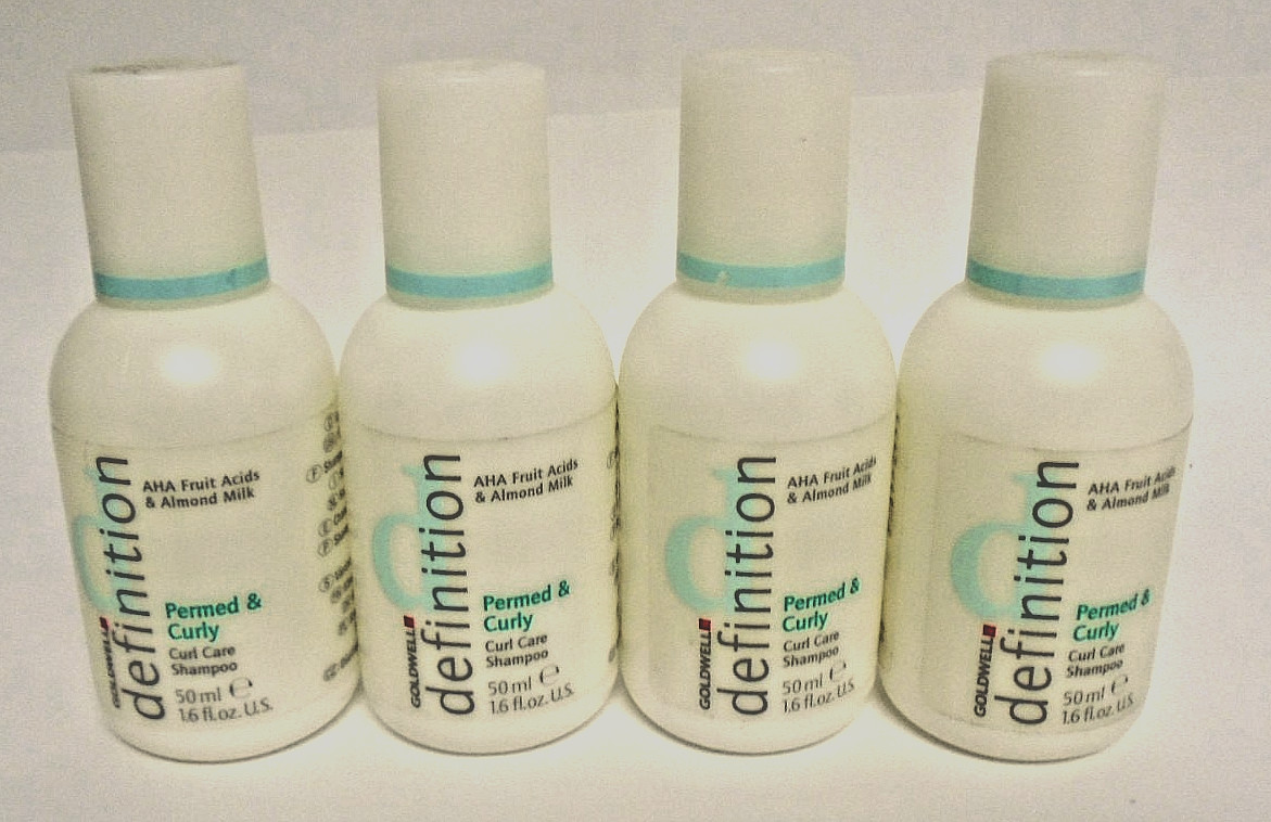 4X Goldwell definition Permed & Curly Curl Care Hair Shampoo 1.6 oz. Each F/S