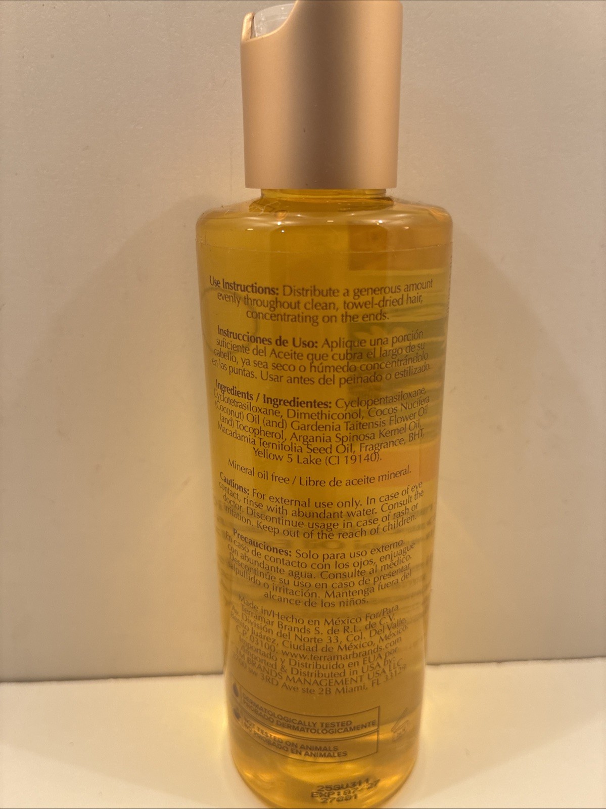 oleo de Argan Cabello Dañado Terramar Aceite Tratamiento Hair Repair Serum 120ml