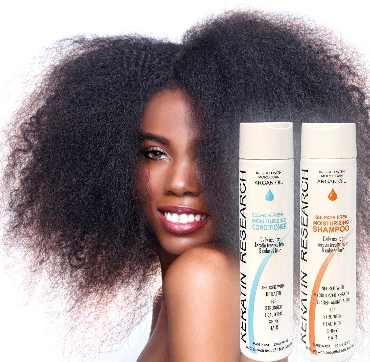 Argan Oil Infused Sulfate Free Shampoo and Conditioner for Keratin Colored Hair