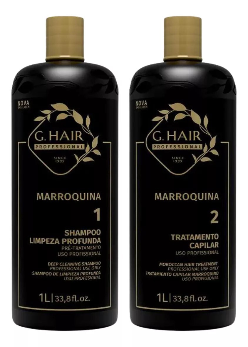 Moroccan G.Hair Progressive / Hair Smooth, Hydrated and Shiny / Kit 2x1L/33.8oz