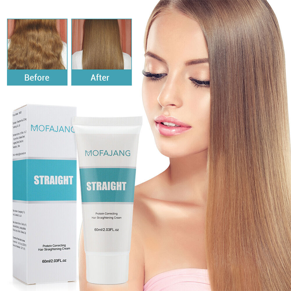2X Protein Hair Straightening Cream Silk Gloss Smooth Rough Hair Repair Straight