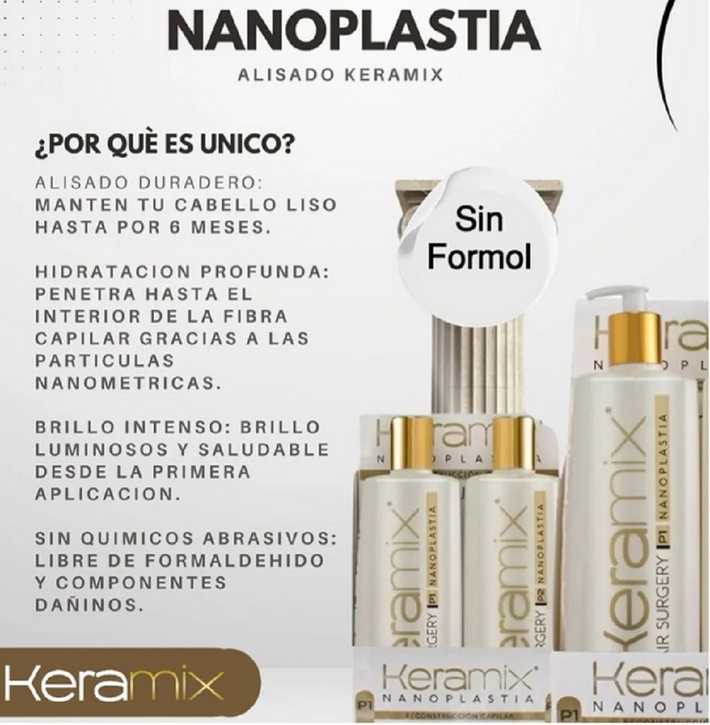 Keramix Hair Surgery Nanoplastia 120ml. Formol-free hair reconstruction.