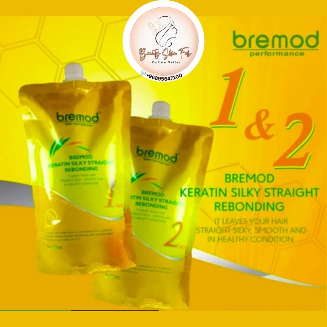 BREMOD Keratin Silky Straight Rebonding Set – For Professional Use Only