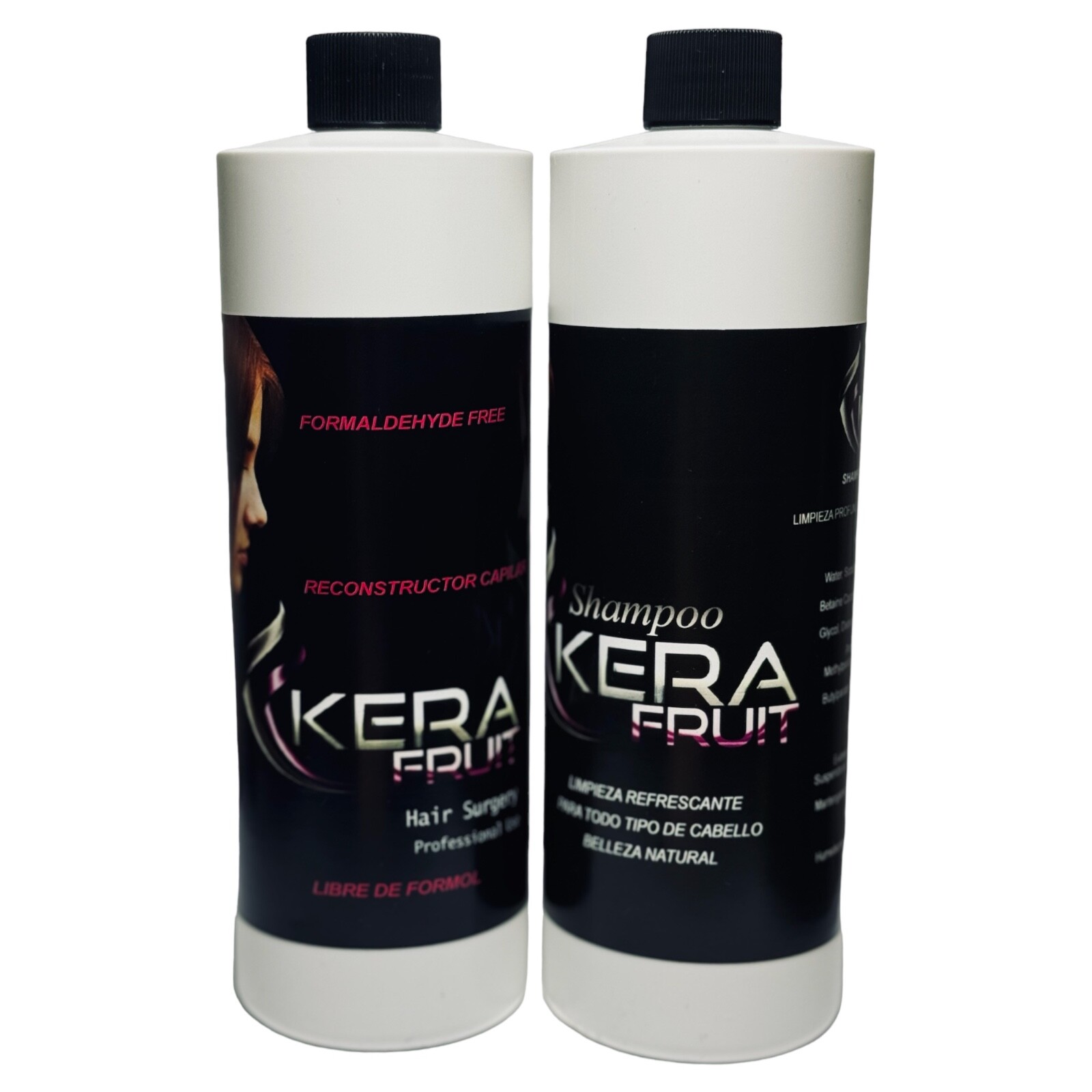Cirugia Capilar Con Shampoo sin Formol Kera Fruit Formaldehyde Free Brillo Inten