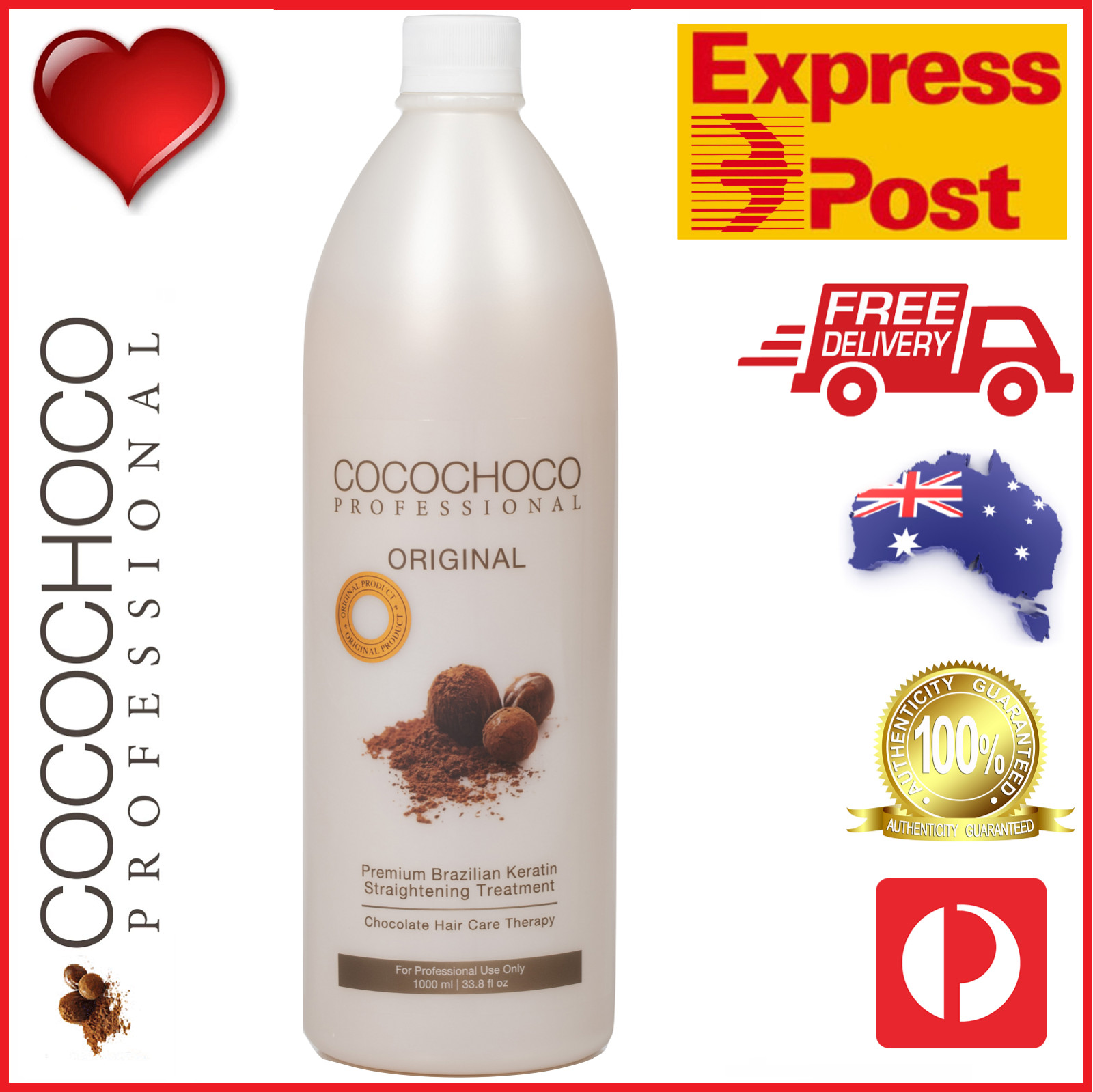 ❤❤ COCOCHOCO Pro ORIGINAL Keratin Treatment 1L Straight Hair Salon FAST EXPRESS