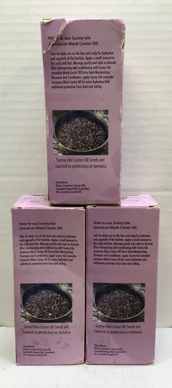 Sunny Isle Lavender Jamaican Black Castor Oil, 4oz, Pack of 3