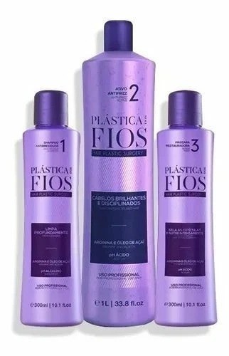 Cadiveu Plastica Dos Fios Brazilian Keratin Hair Straightening Treatment 3 Step