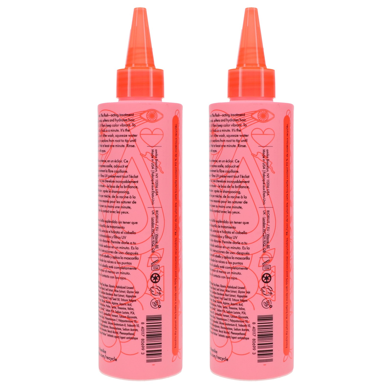 Amika Flash Instant Shine Mask 6.7 oz 2 Pack