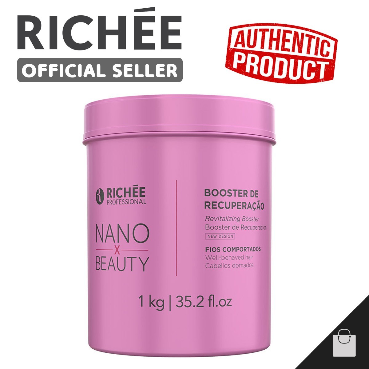 Richee Nano X Beauty Btx Repair Mask Hair Straightener Nanobotox – 1 Kg 34 oz