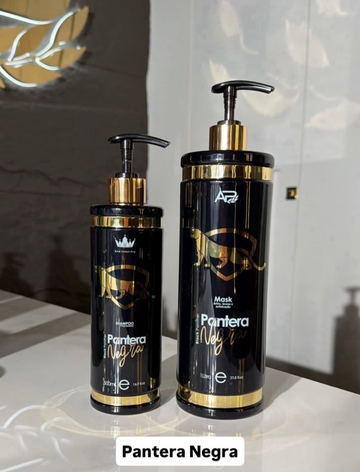 Pantera Negra Keratin Treatment Shampoo & Mask Set Anti-Frizz Smoothing