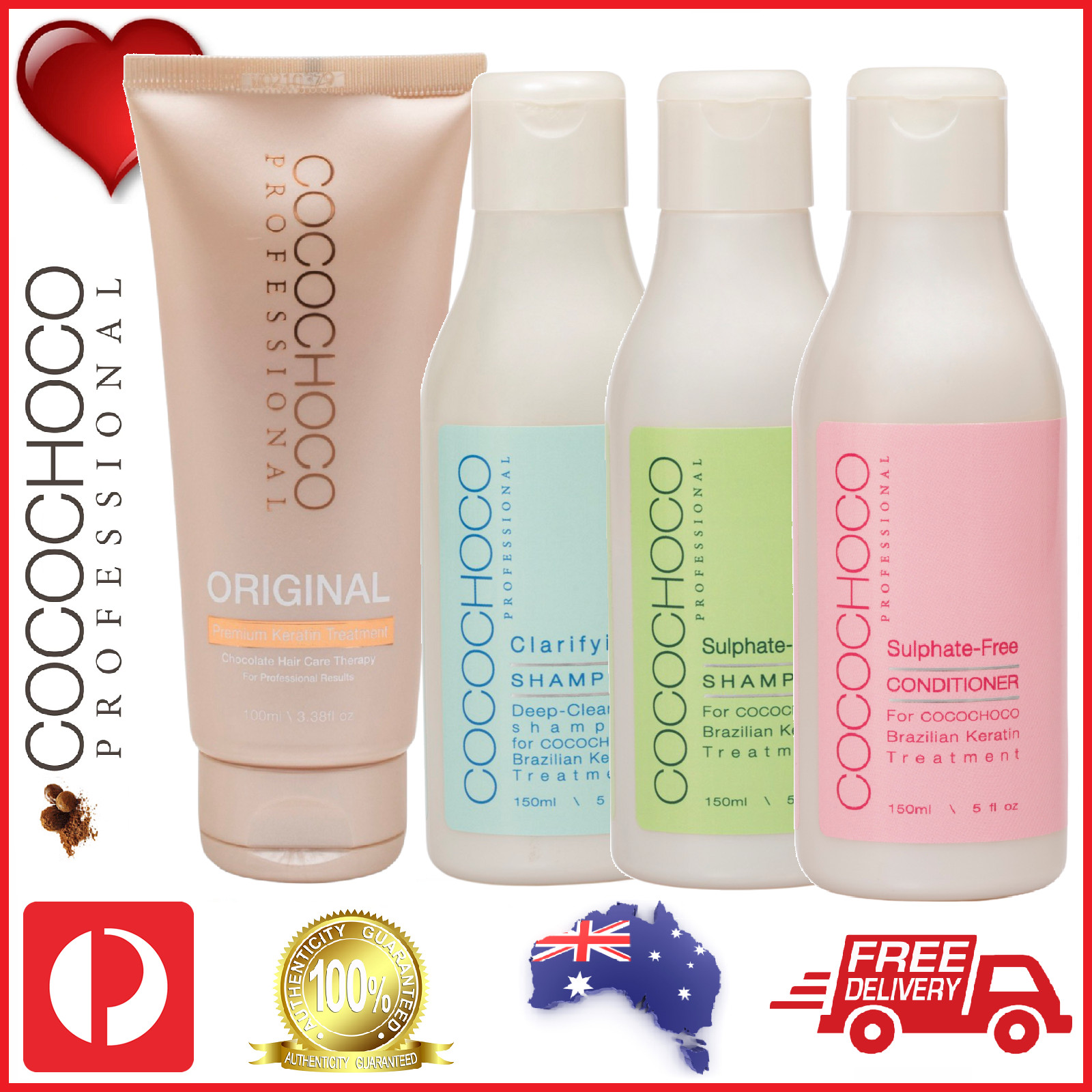 ❤❤ COCOCHOCO ORIGINAL Keratin Treatment 100ml + Shampoo+Conditioner 150ml Style