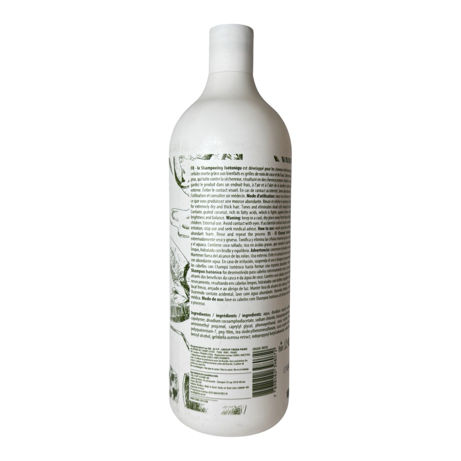Ybera Terra Coco Isotonic Shampoo 1L 33 oz STEP 1