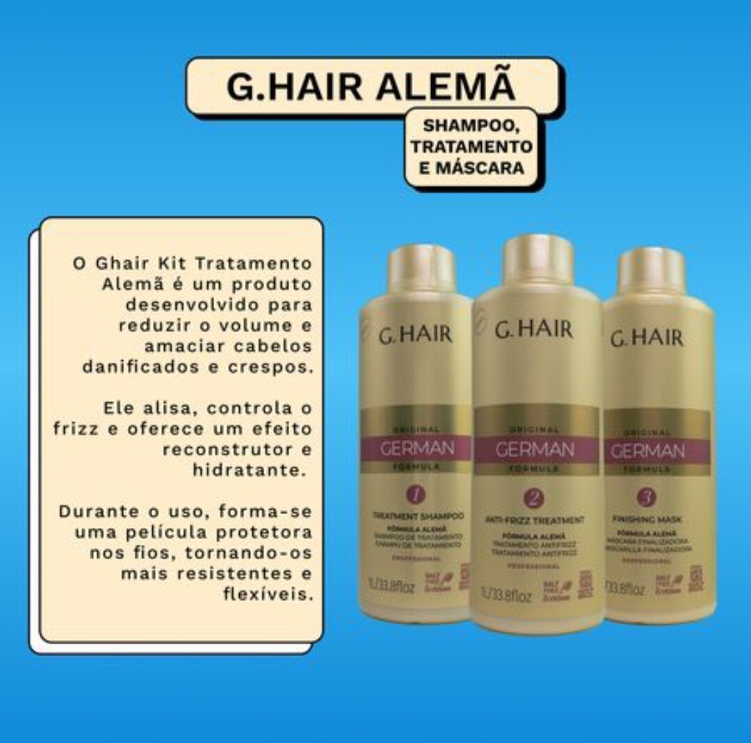 G.Hair Formula German / Professional Treatment Kit 3x1L /33.8 fl.oz