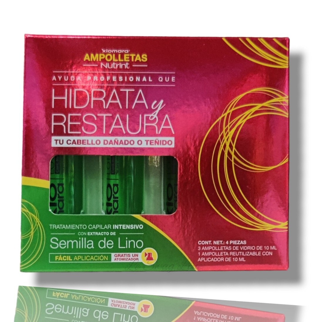 4 Xiomara Nutrint Hair Ampoules Ampolletas 10ml each Hidrata Hydrates