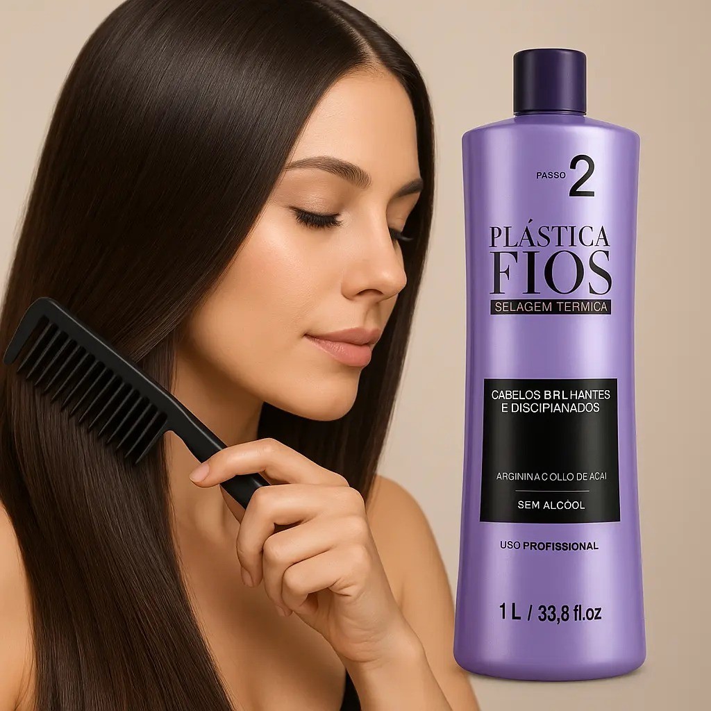 Alisador de cabelo brasileiro queratina Cadiveu Plastica dos Fios 1L+300ML+300ML