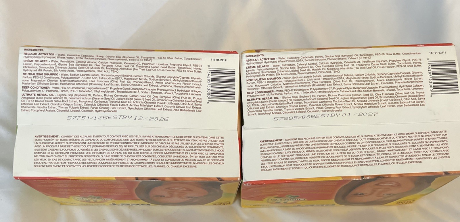 2 Box Africa’s Best Herbal Intensive Dual Conditioning Relaxer No-lye Regular