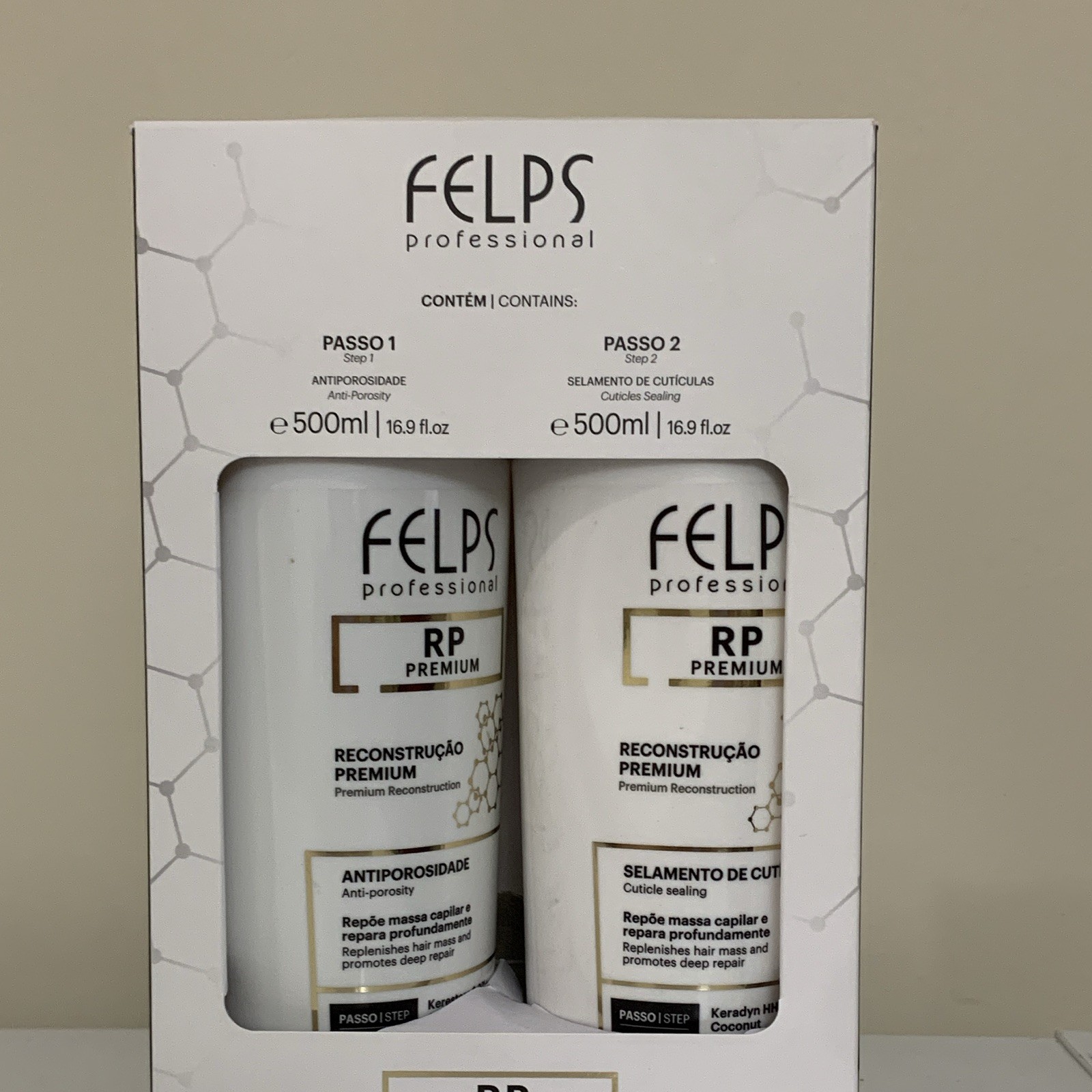 Felps Professional RP Premium Keratin Treatment Step 1 & Step 2 16.9oz