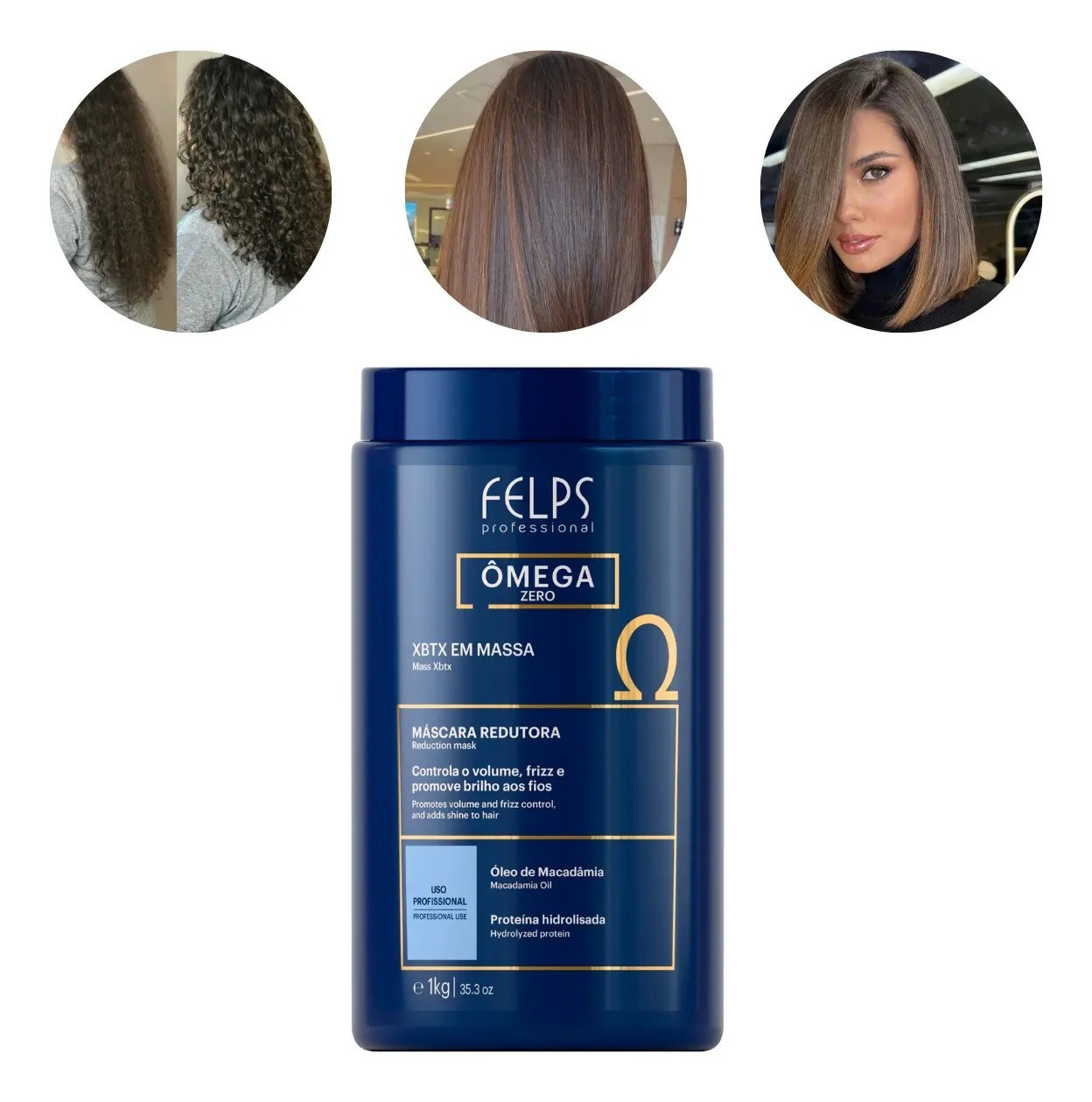 Felps Professional Xbtx Omega Zero/Redutor De Valumes/Nanoplasty 1Kg/35.3 Oz