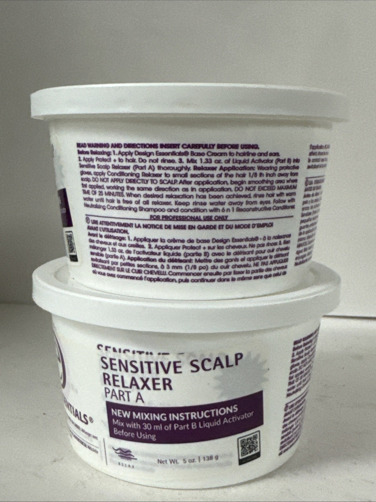2 Pack Design Essentials Sensitive Scalp Relaxers Part A- 5oz