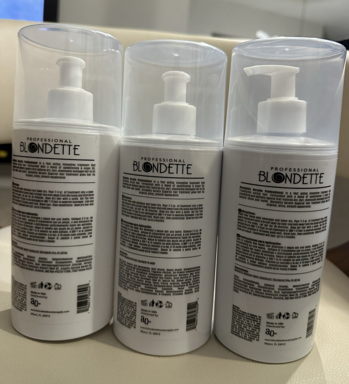 Lot of 3 Brazilian Straightening Keratin Treatment 16 oz
