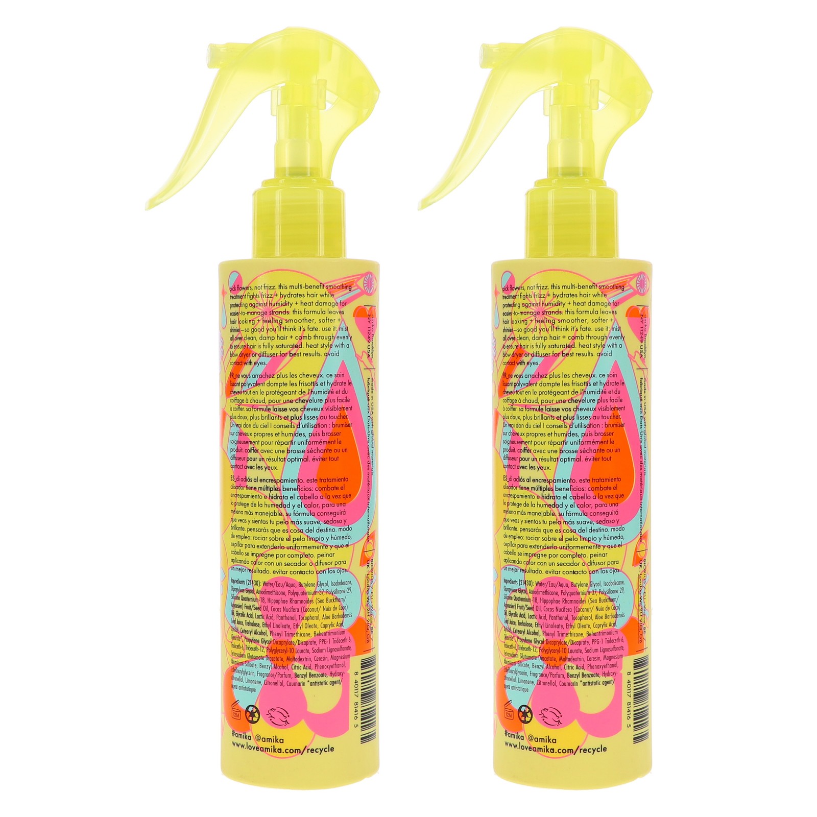 Amika Frizz-Me-Not Hydrating Anti-Frizz Treatment 6.7 oz 2 Pack