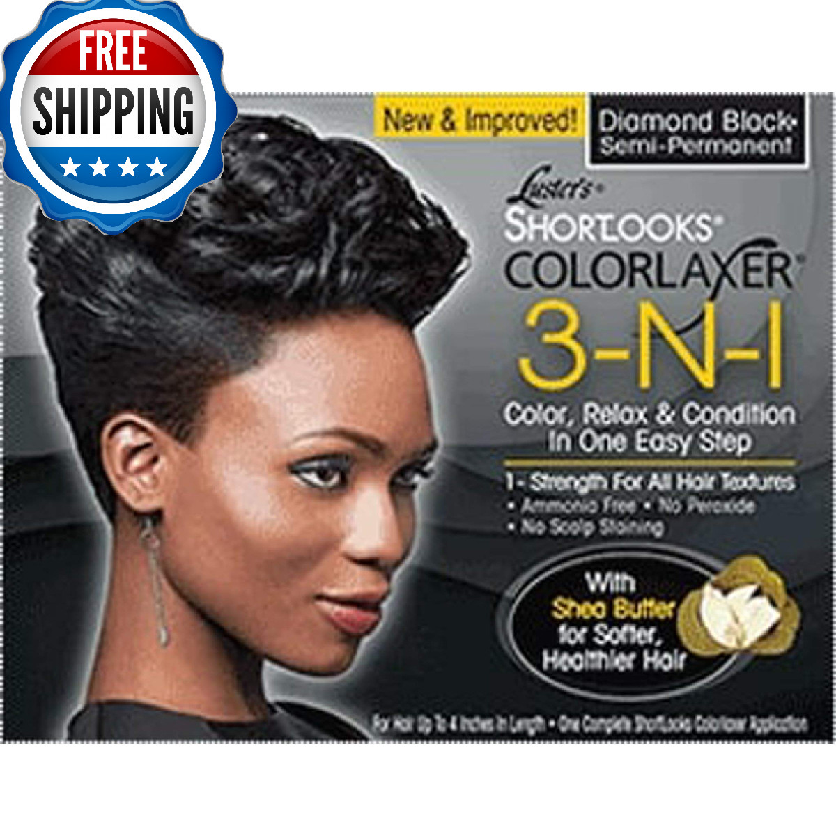 Luster’s Shortlooks Color Relaxer 3-n-1 Diamond Black
