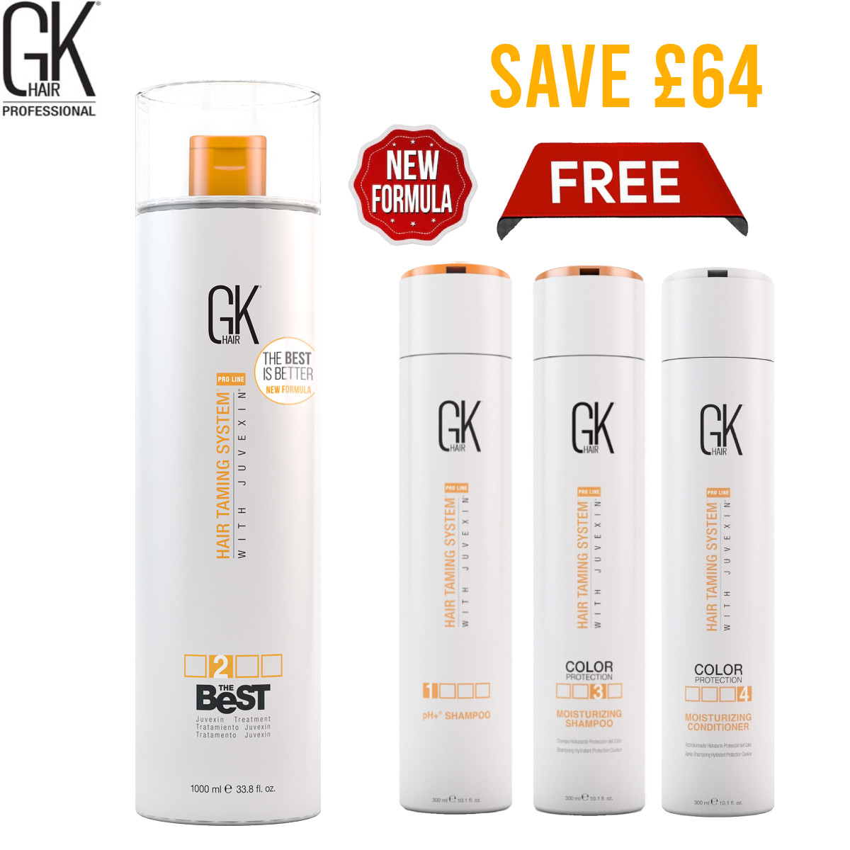 GK HAIR The Best Keratin Treatment Kit Smoothing Brazilian Straightening 1000ml