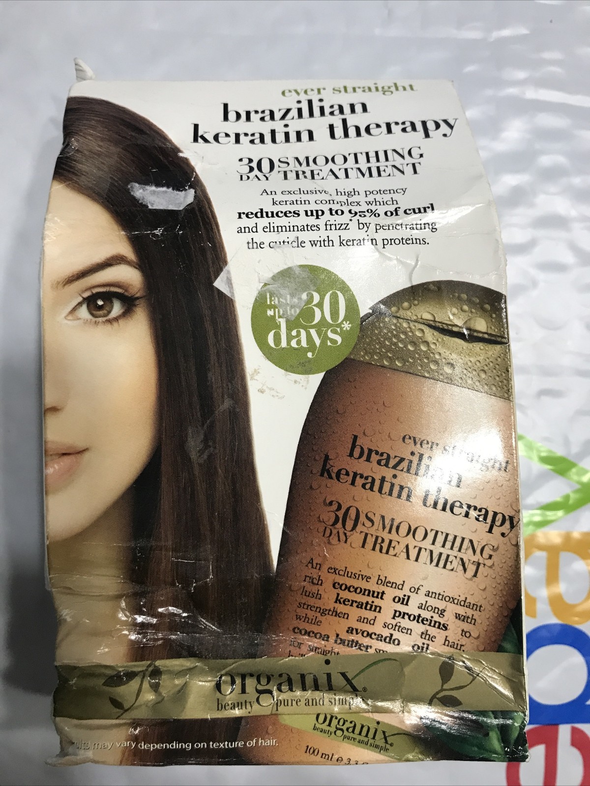 OGX Ever Straight Brazilian Keratin Therapy 30 Day Smoothing Treatment Sealed