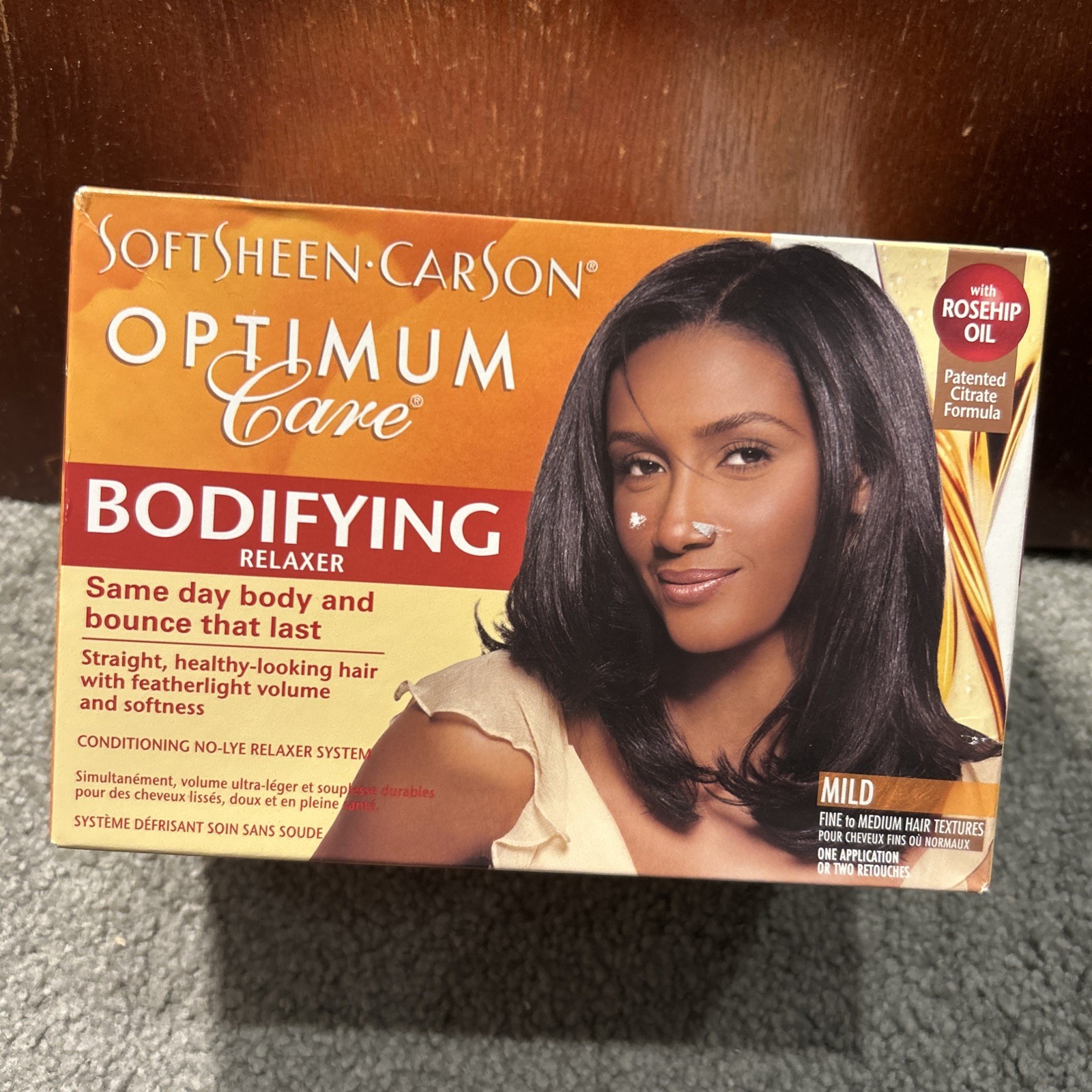 X3 Softsheen Carson Optimum Care Rosehip Bodifying No Lye Relaxer MILD – 1 App