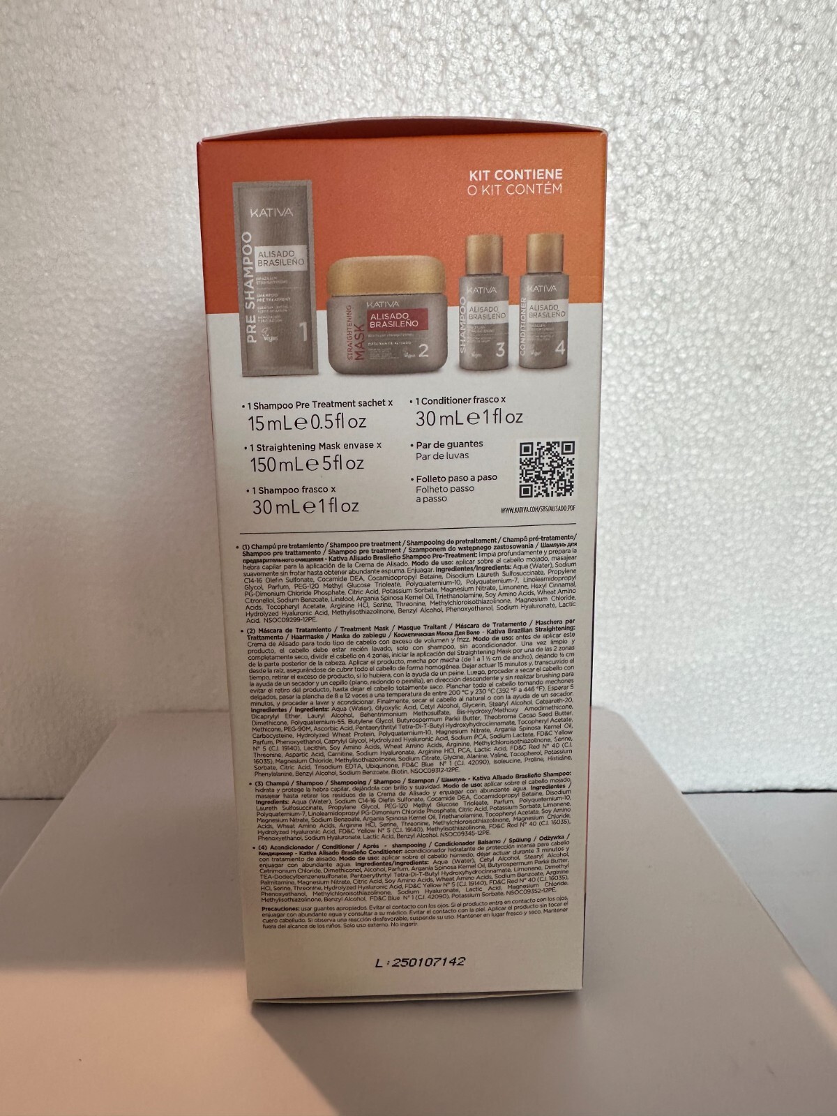 Kativa Brazilian Straightening Kit 12 Weeks of Home Use Professional Keratin