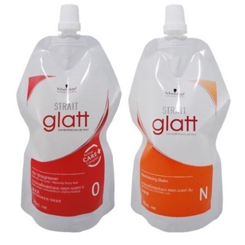 2 Set Schwarzkopf Glatt No.0 For Very Curly Hair Straightener Rebonding Cream