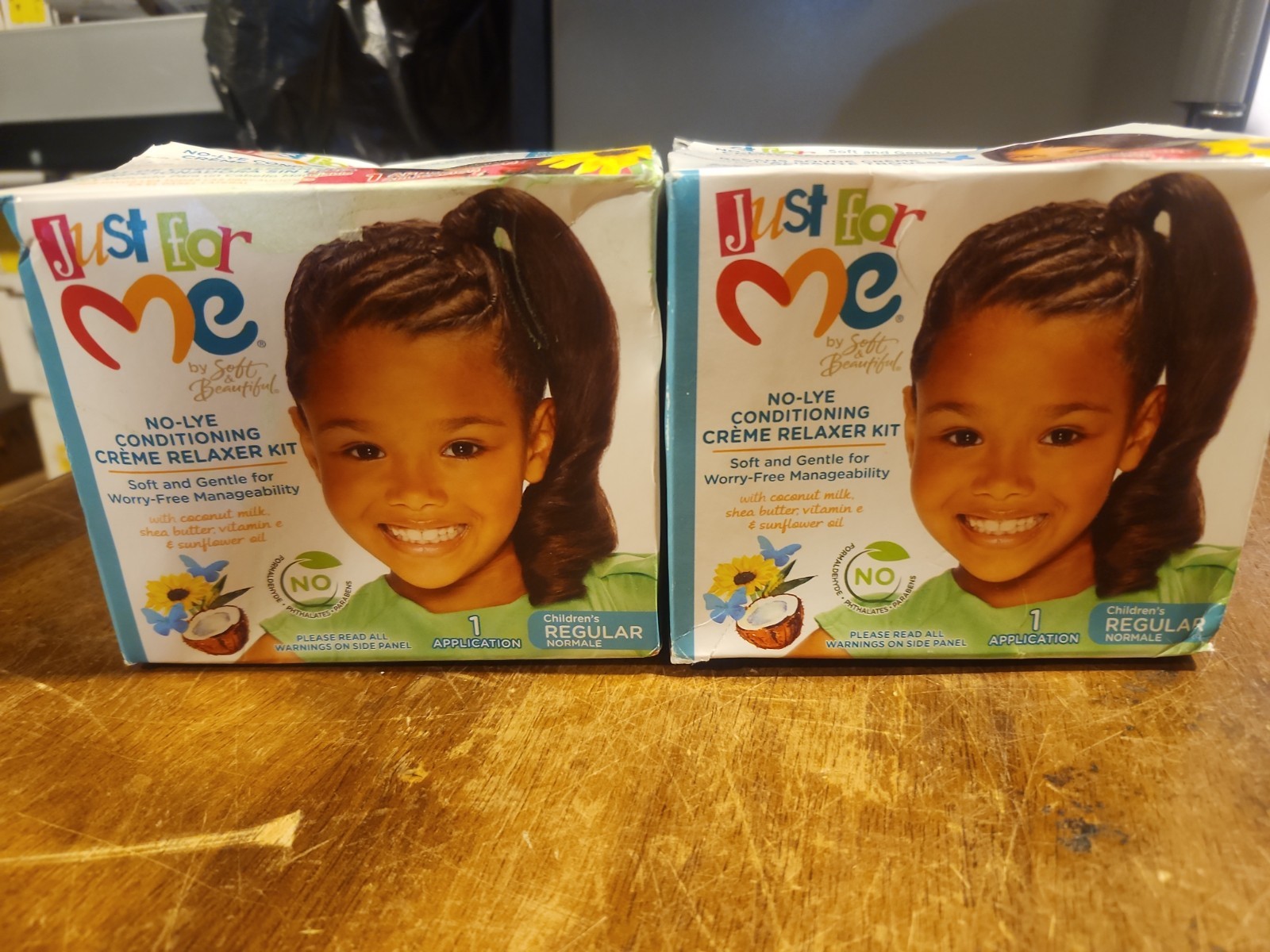 Just For Me Children’s No Lye Conditioner Creme Relaxer Kit-Regular (lot of 2)
