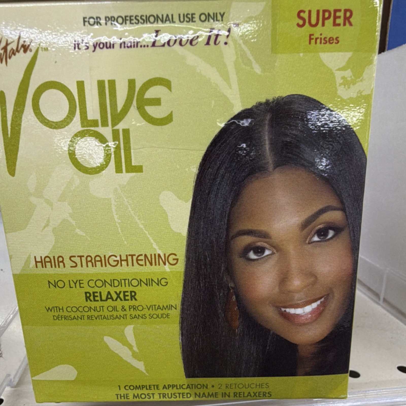 Vitale Olive Oil No-Lye Relaxer with Coconut Oil for Coarse, Curly Hair