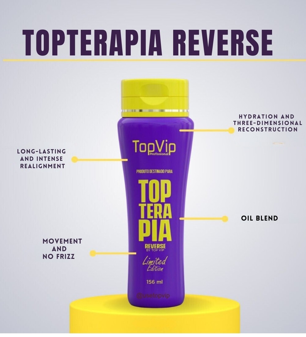 Top Vip Topterapia Reverse Brazilian Organic Keratin Treatment 156ml/5.2 oz