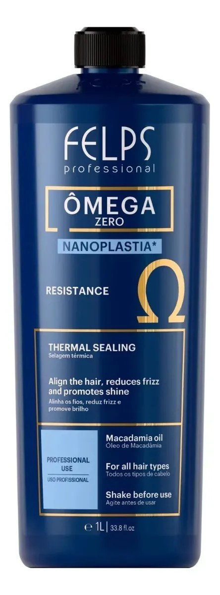Felps Omega Zero Resistance Professional Brazilian Keratin Treatment|Sealant 1L