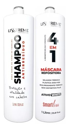 Progressive Kit Lisstreme Thermal Sealing 4 In 1 – Shampoo + Repositor Mask 2x1L