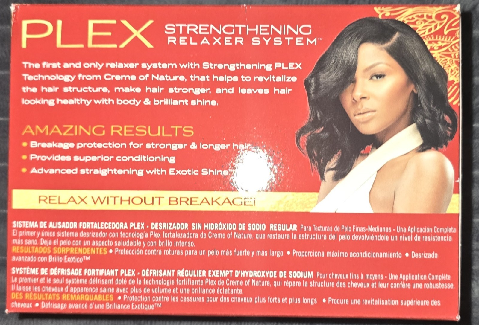 Creme of Nature Argan Oil Plex Strengthening Relaxer System No Lye Regular, New