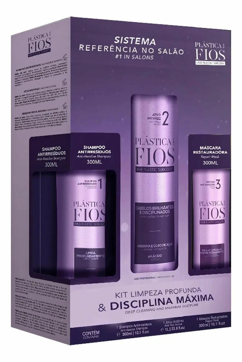 Cadiveu Plastica Dos Fios Brazilian Keratin Hair Straightening Treatment 3 Step