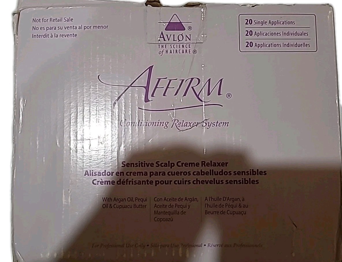 AVLON AFFIRM Sensitive Scalp Creme Relaxer, Conditioning Relaxing System-20 Appl